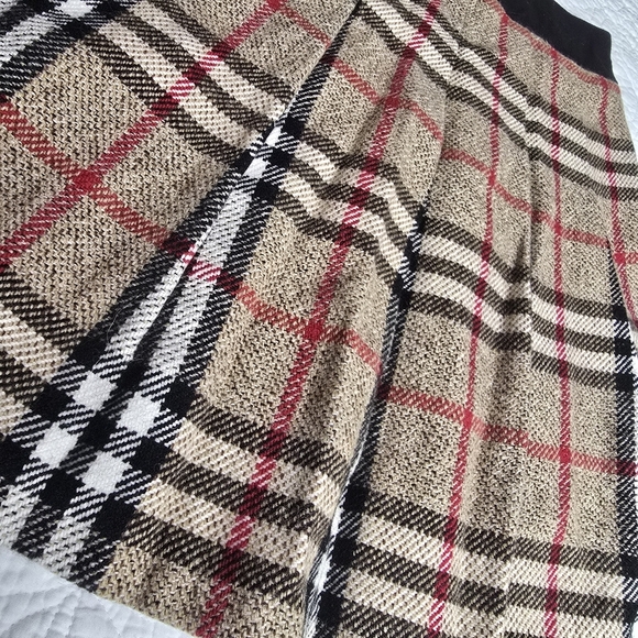 Vintage Plaid Pleated Nova Check Wool Blend Skirt - Picture 9 of 12